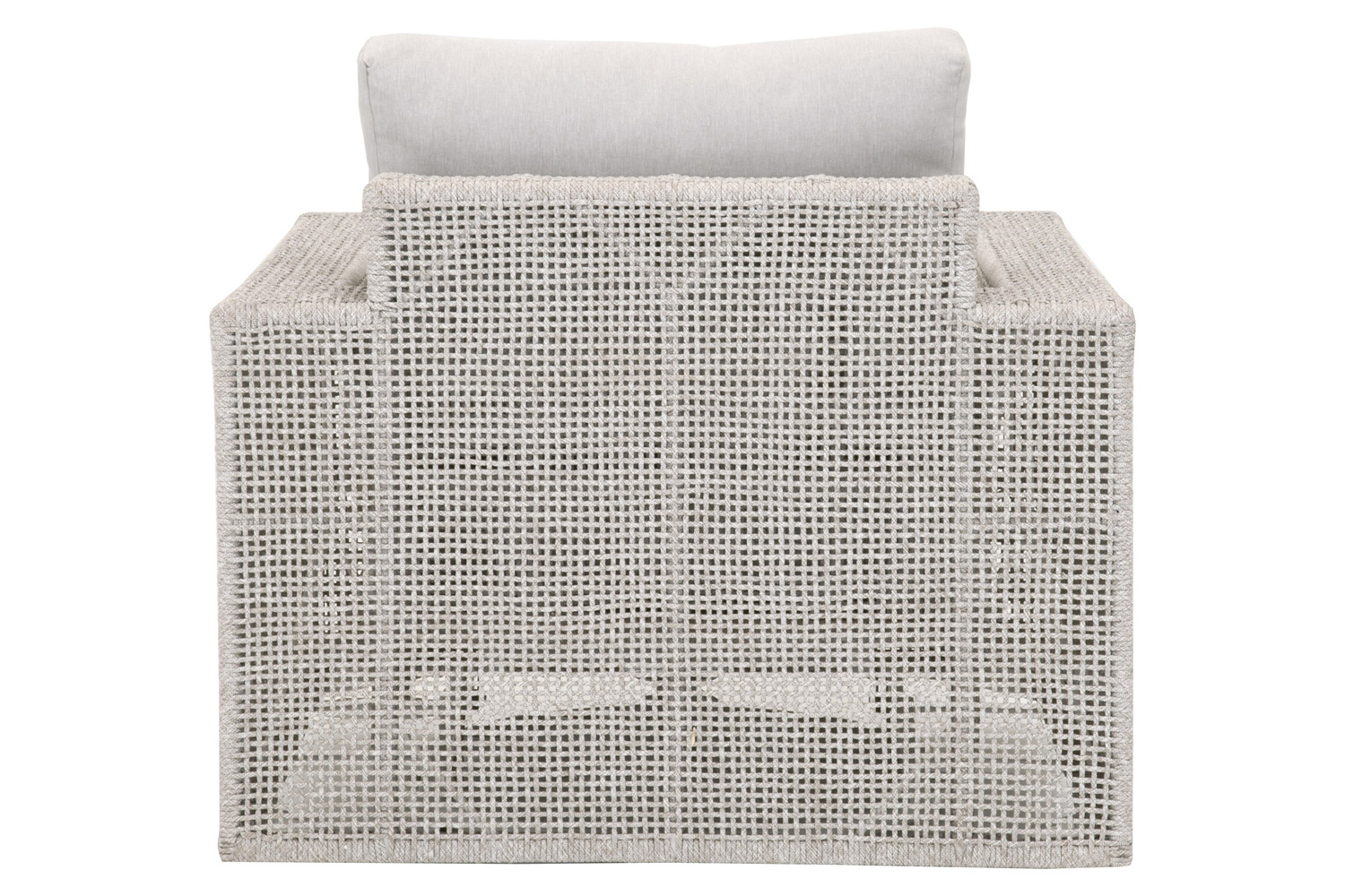 Essentials - Woven Tropez Outdoor Swivel Rocker Sofa Chair in Taupe