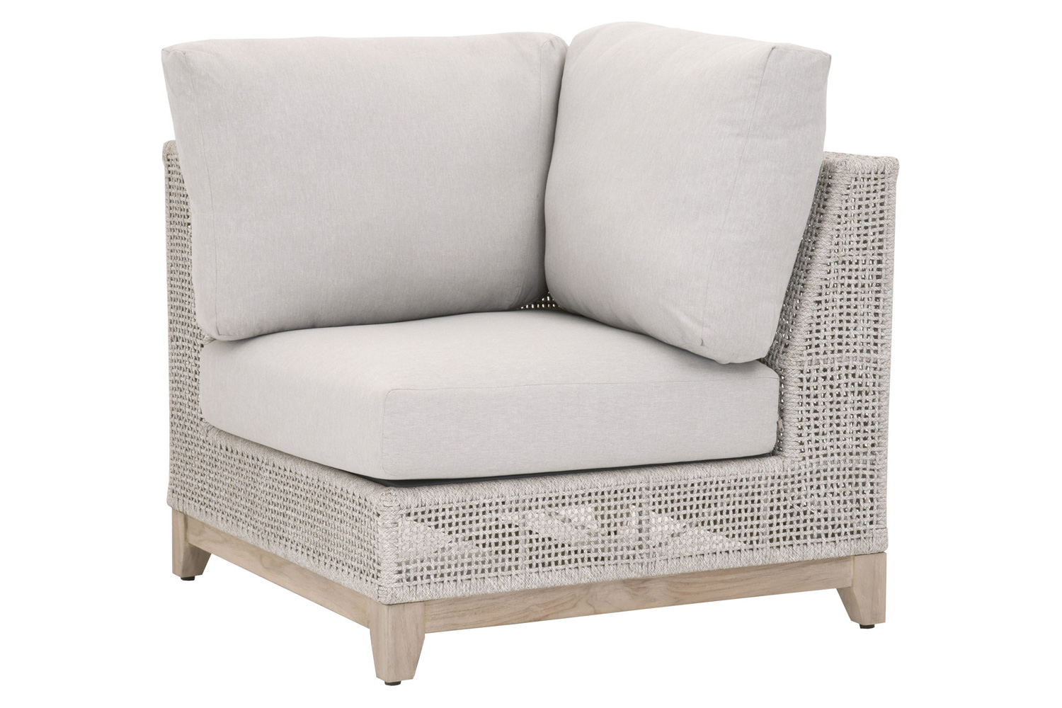 Essentials - Woven Tropez Outdoor Modular Corner Sofa in Taupe