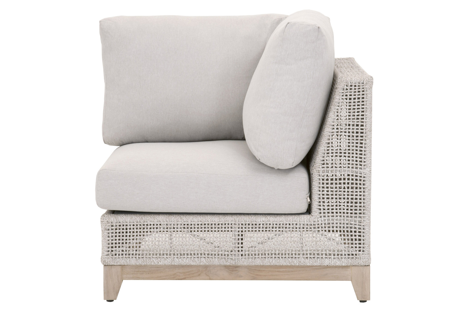 Essentials - Woven Tropez Outdoor Modular Corner Sofa in Taupe