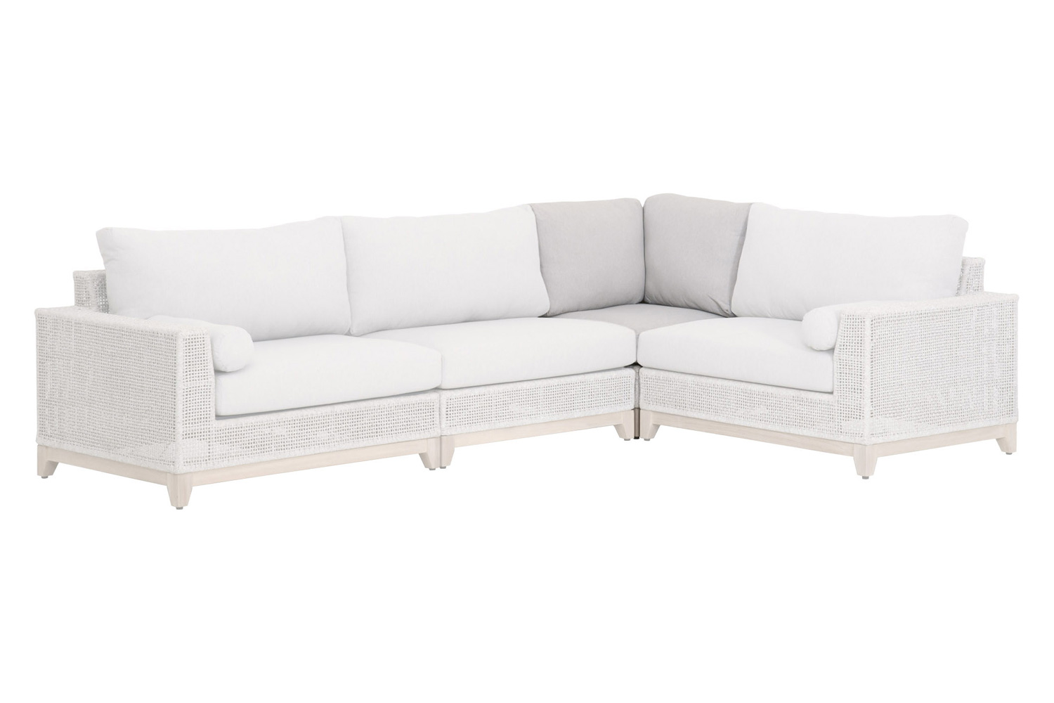 Essentials - Woven Tropez Outdoor Modular Corner Sofa in Taupe