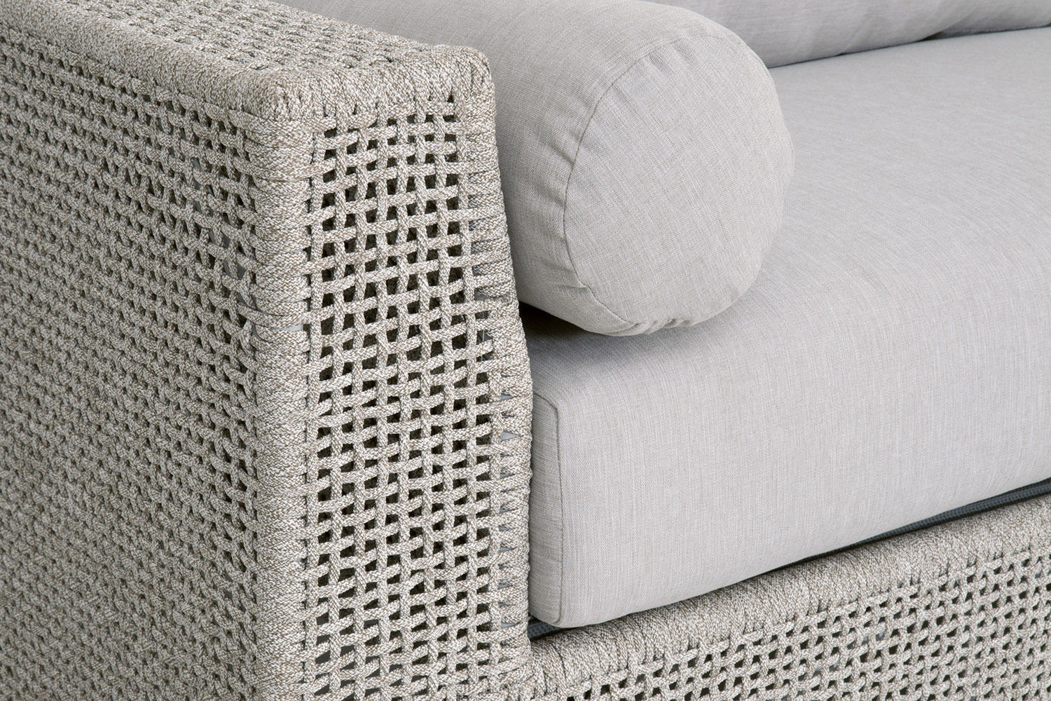 Essentials - Woven Tropez Outdoor 90" Sofa in Taupe