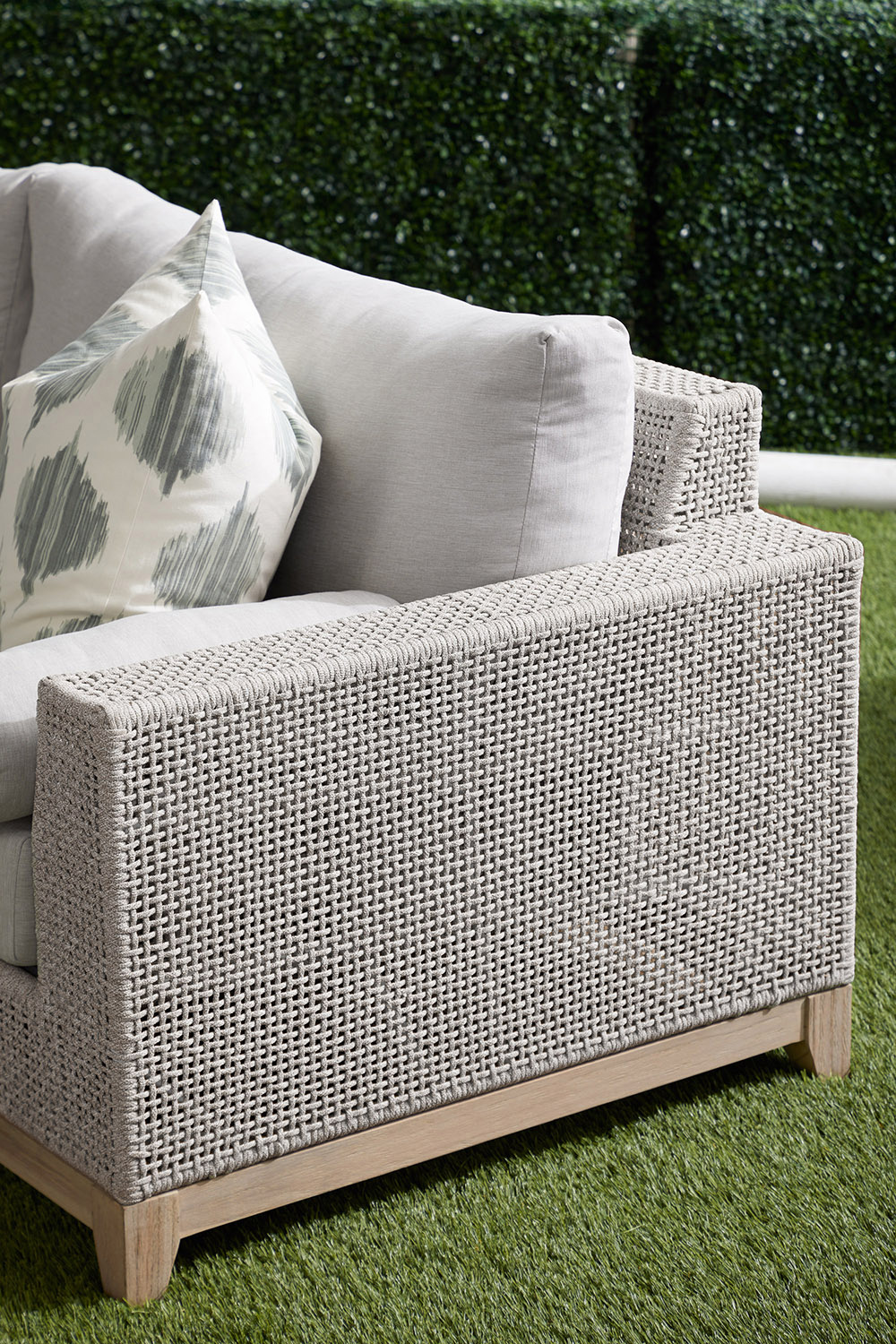 Essentials - Woven Tropez Outdoor 90" Sofa in Taupe