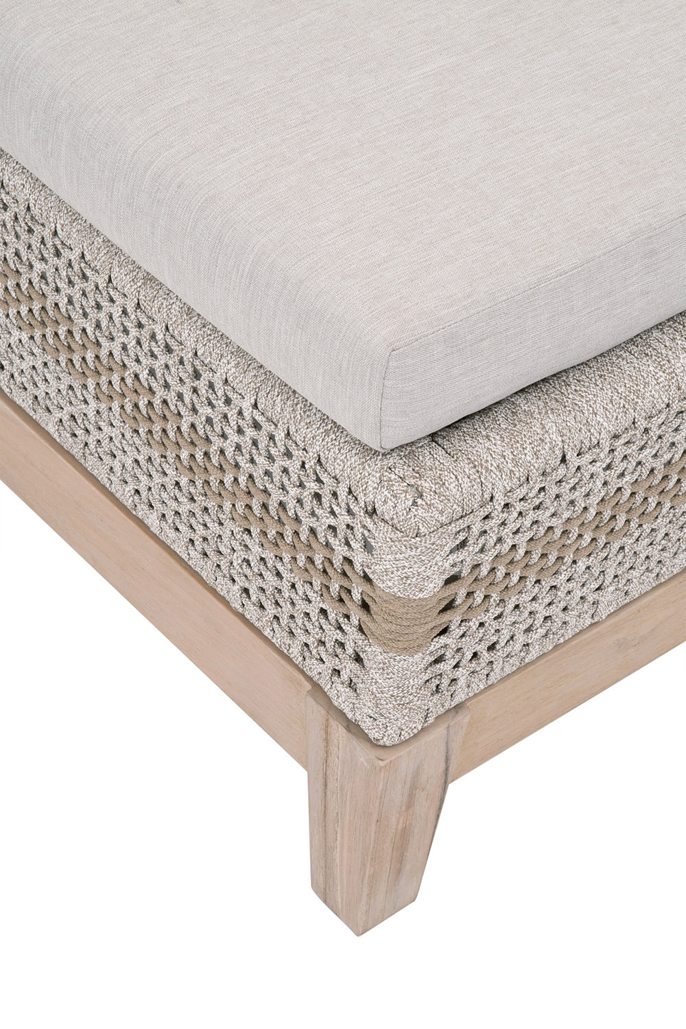 Essentials - Woven Tapestry Outdoor Chaise Lounge in Taupe