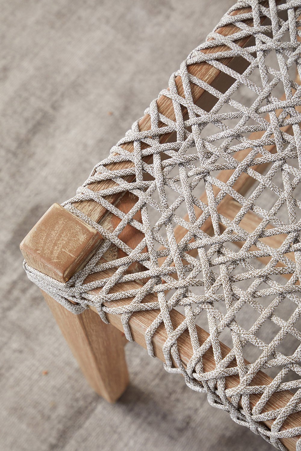 Essentials Woven Costa Bench - Taupe