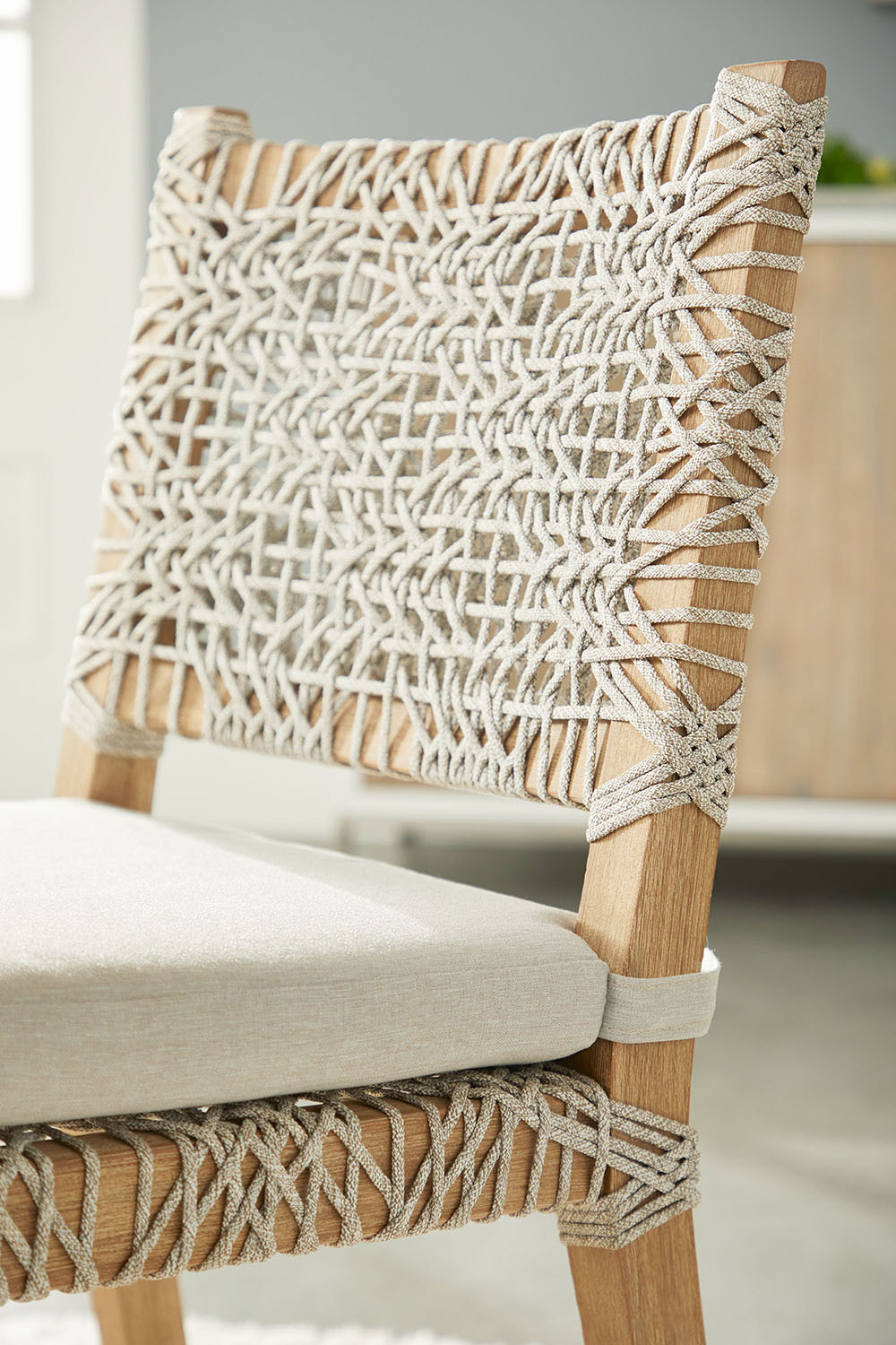 Essentials Woven Costa Dining Chair, Set of 2 - Natural Gray