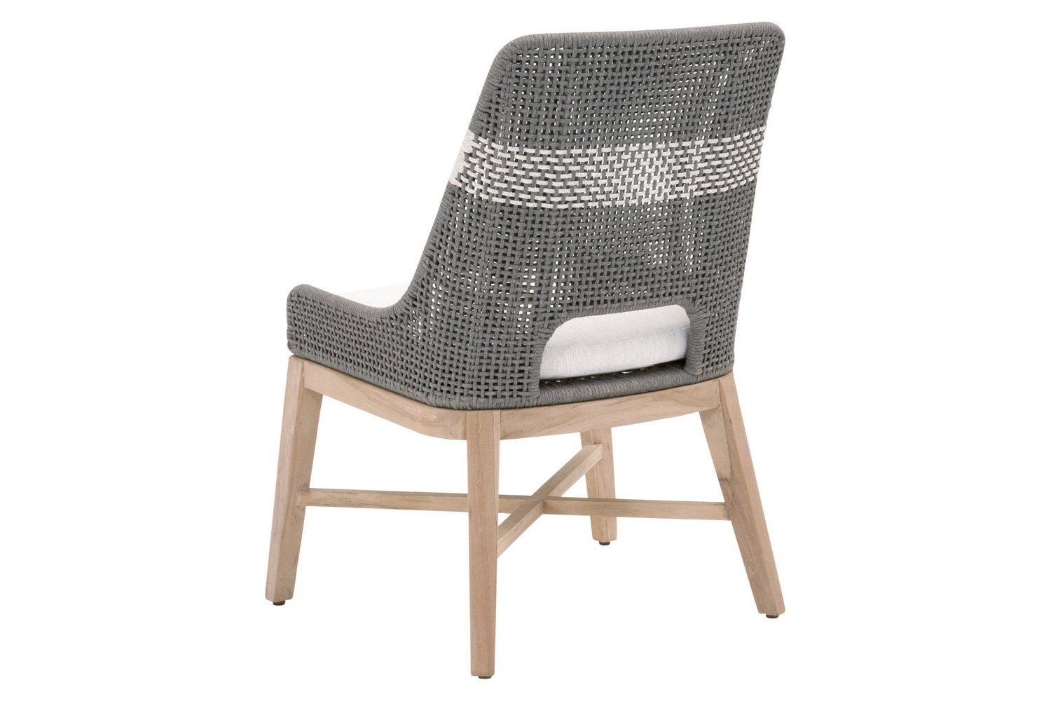 Essentials Woven Tapestry Outdoor Dining Chair, Set of 2 - Dove Flat Rope