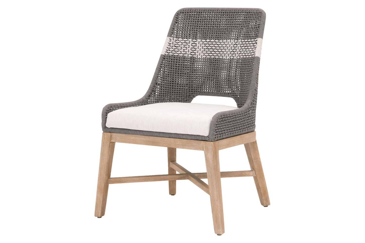 Essentials Woven Tapestry Dining Chair, Set of 2 - Dove Flat Rope