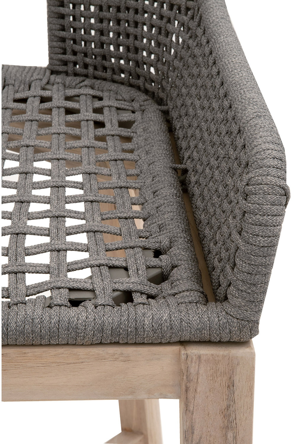 Essentials Woven Tapestry Outdoor Barstool - Dove Flat Rope