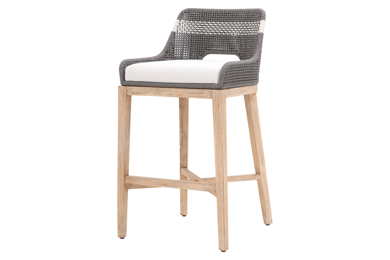 Essentials Woven Tapestry Barstool - Dove Flat Rope