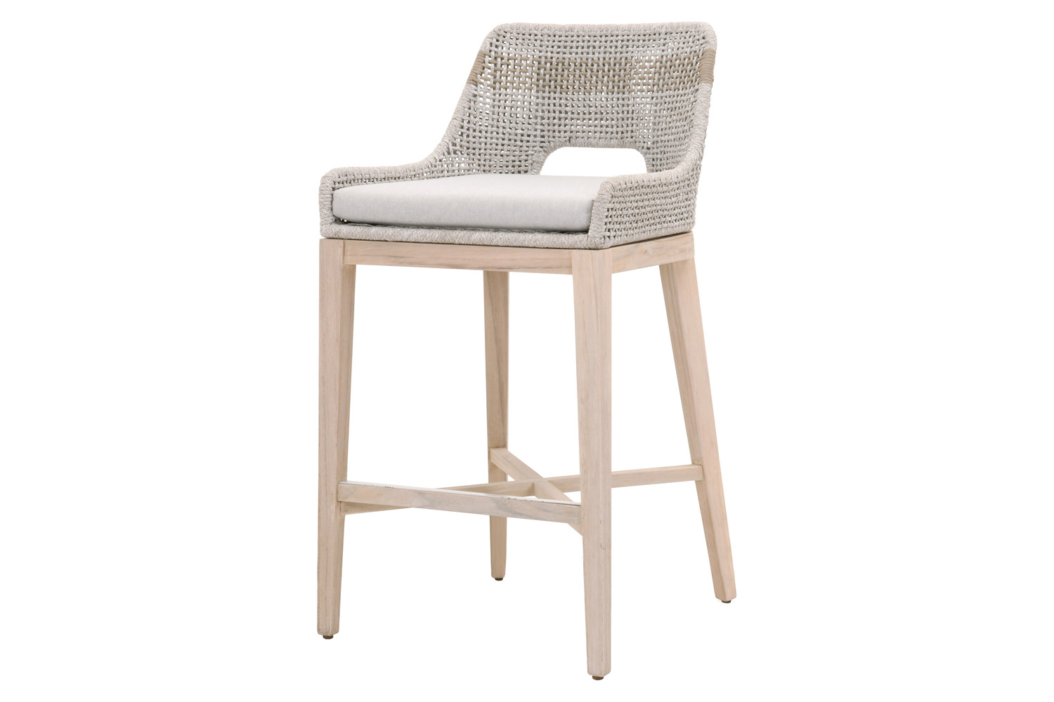 Essentials Woven Tapestry Outdoor Barstool - Taupe