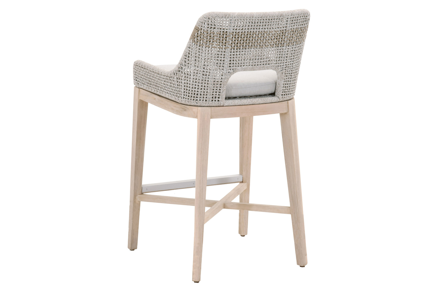 Essentials Woven Tapestry Outdoor Barstool - Taupe