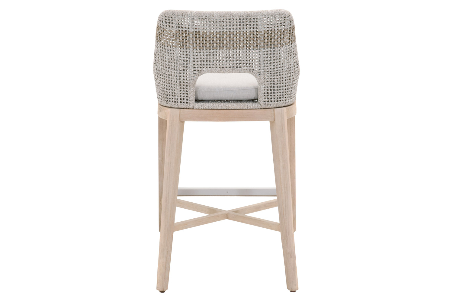 Essentials Woven Tapestry Outdoor Barstool - Taupe