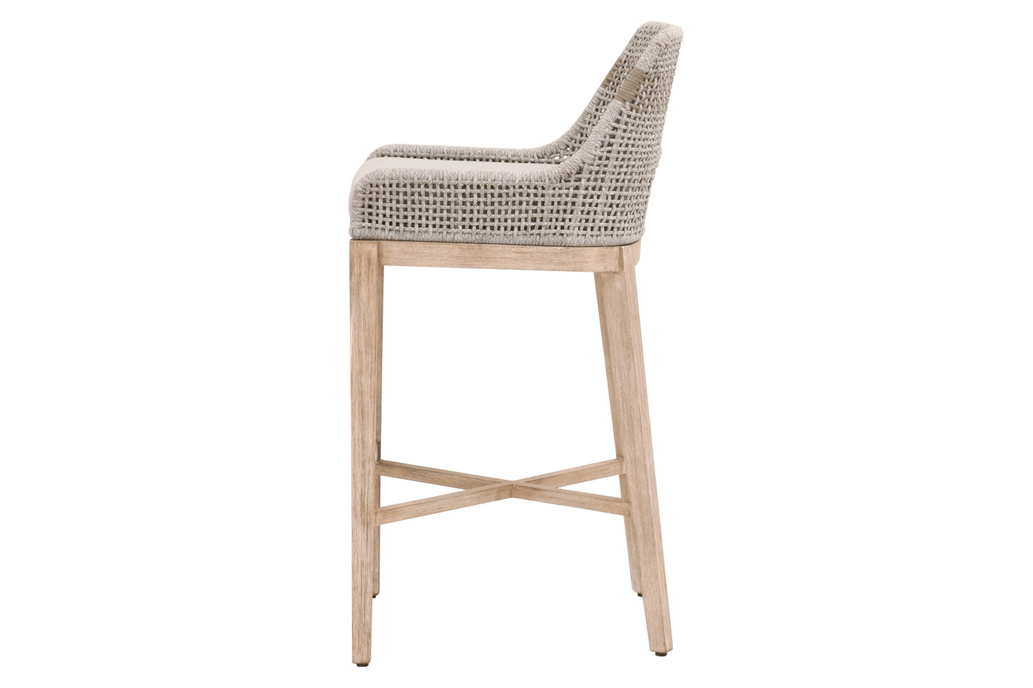 Essentials Woven Tapestry Barstool - Taupe White