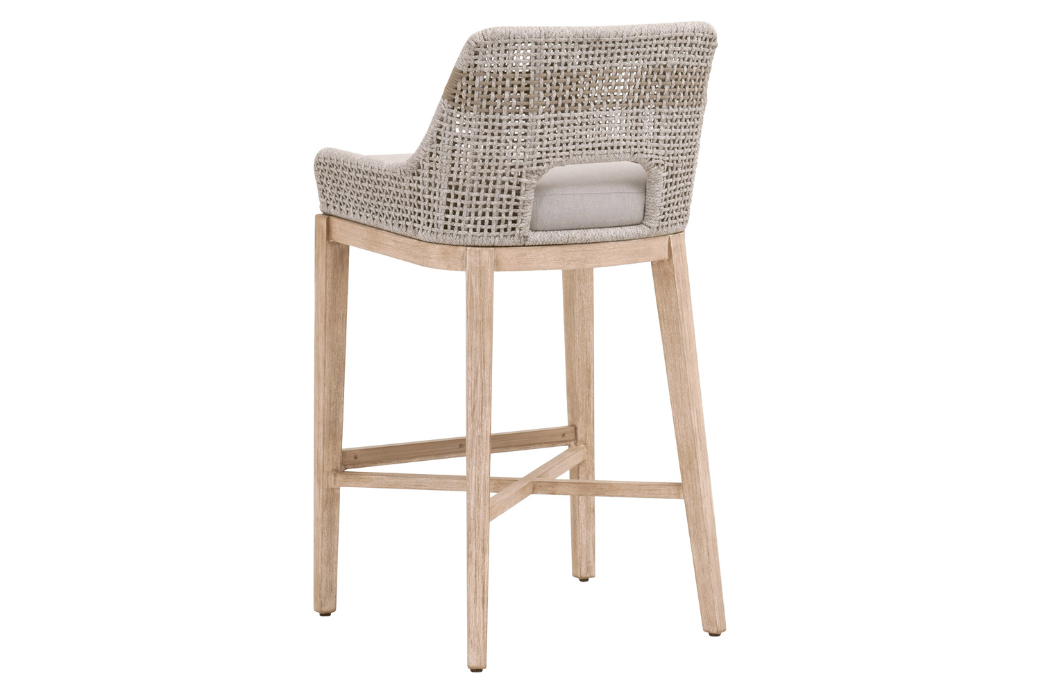 Essentials Woven Tapestry Barstool - Taupe White