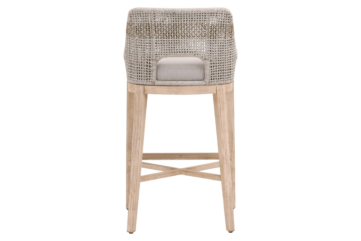 Essentials Woven Tapestry Barstool - Taupe White