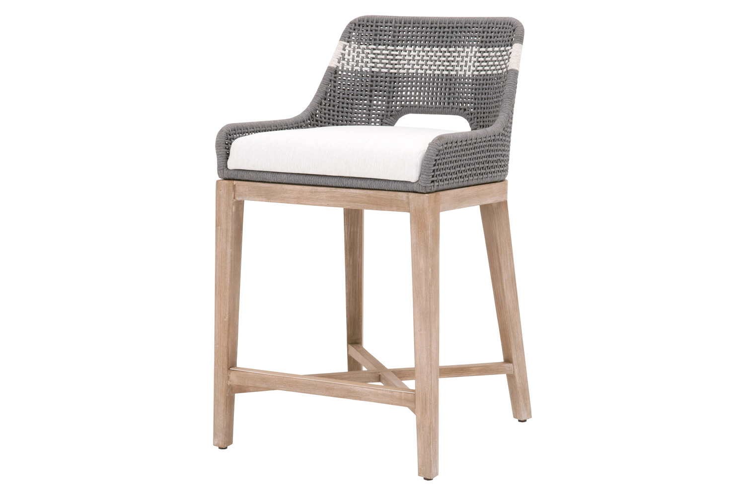 Essentials Woven Tapestry Counter Stool - Dove Flat Rope