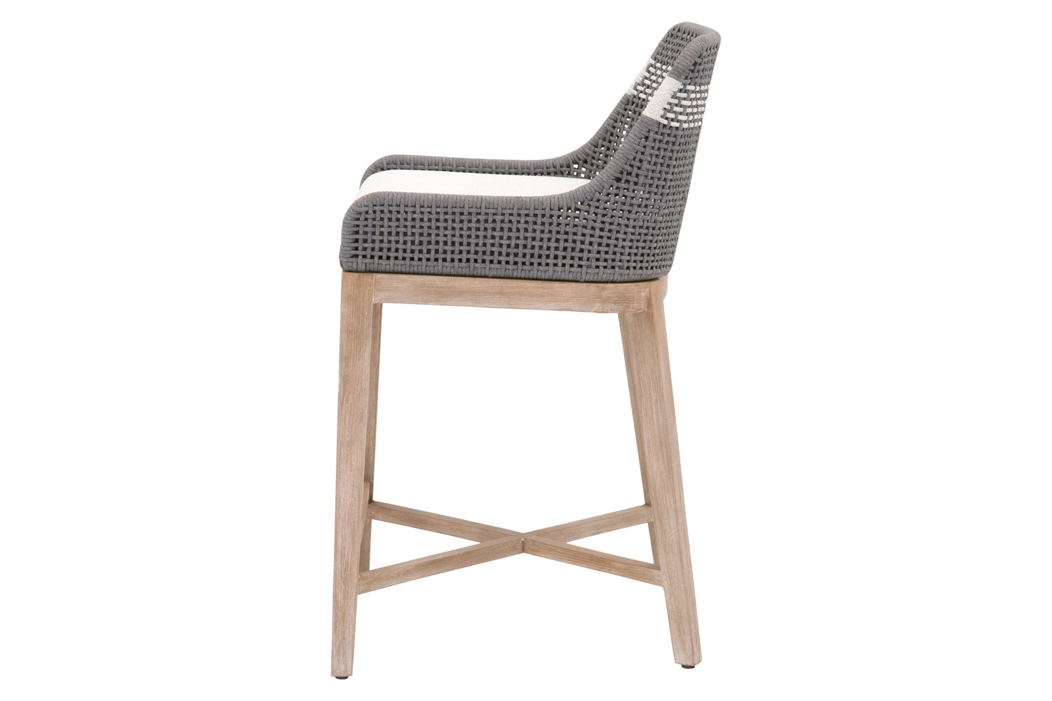 Essentials Woven Tapestry Counter Stool - Dove Flat Rope