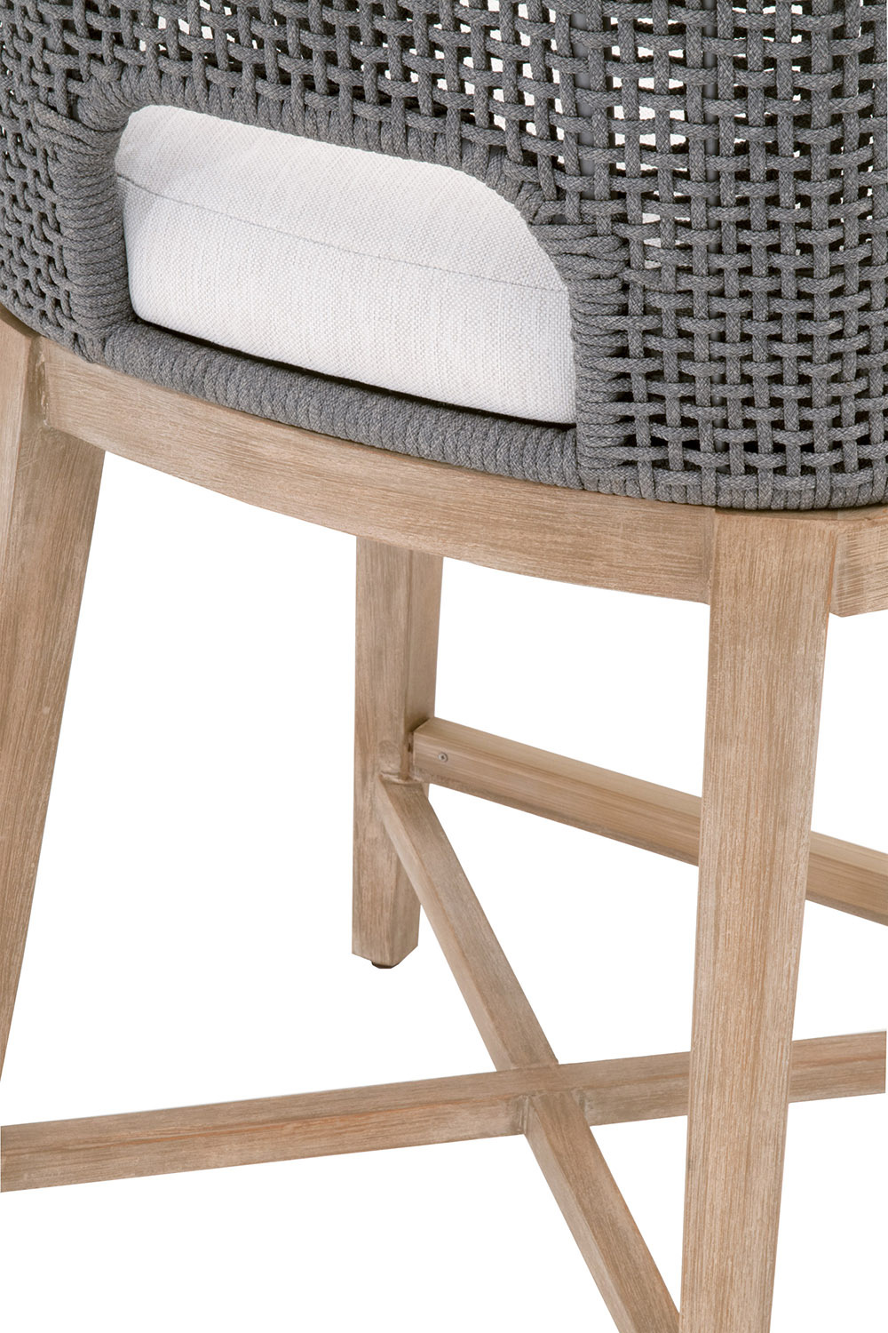 Essentials Woven Tapestry Counter Stool - Dove Flat Rope