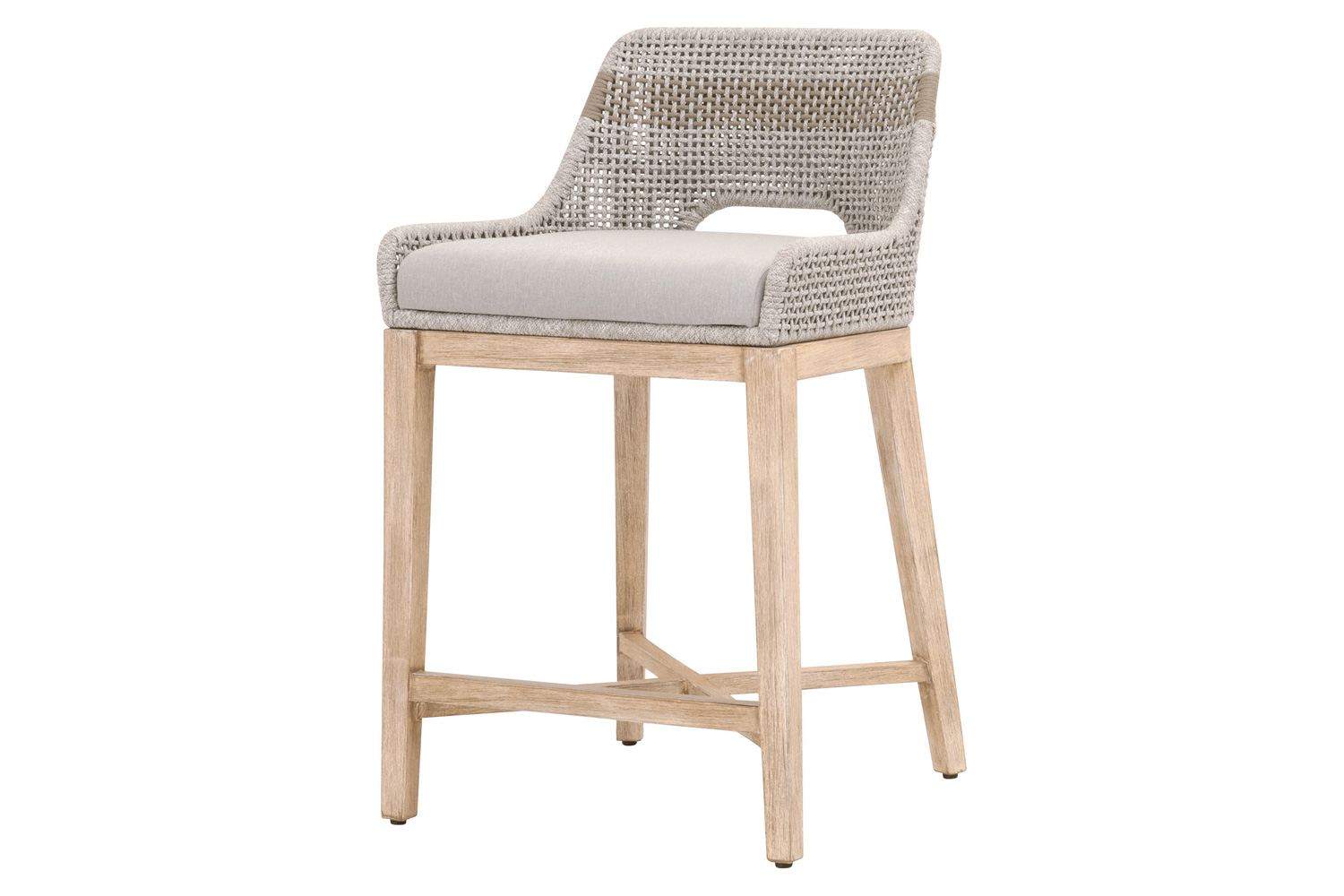 Essentials Woven Tapestry Counter Stool - Taupe White