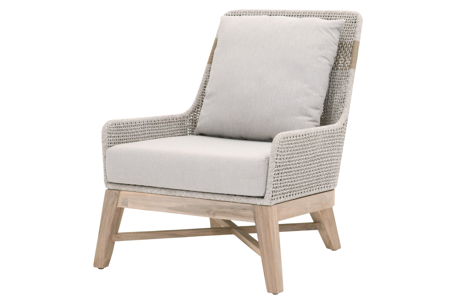 Essentials - Woven Tapestry Outdoor Club Chair in Taupe