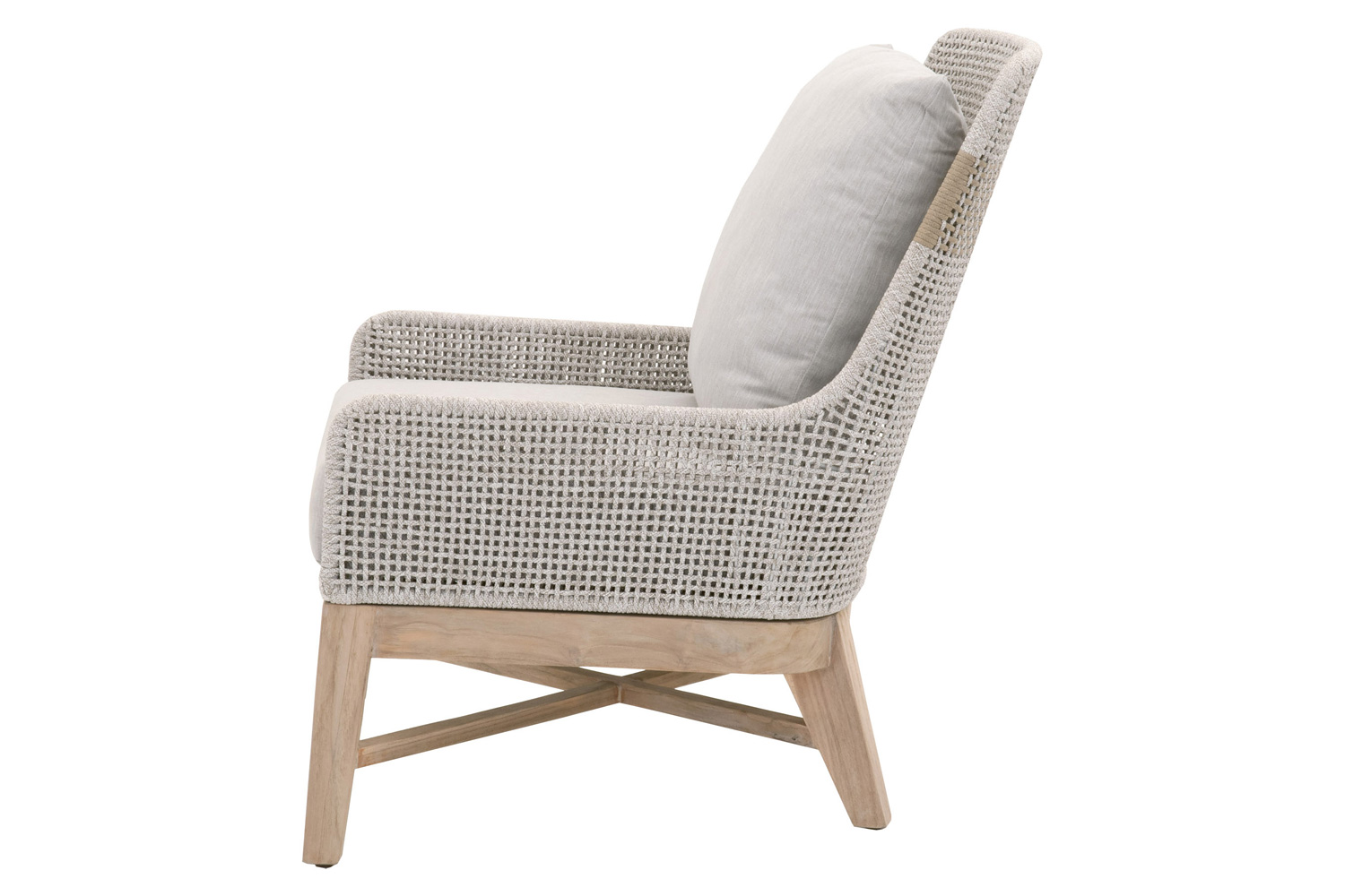 Essentials - Woven Tapestry Outdoor Club Chair in Taupe