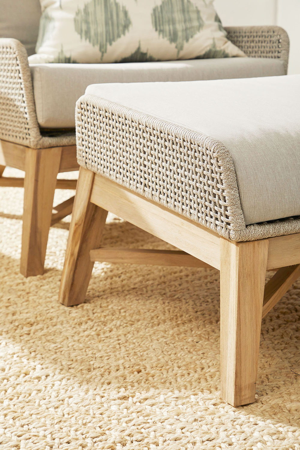 Essentials - Woven Tapestry Outdoor Club Chair in Taupe