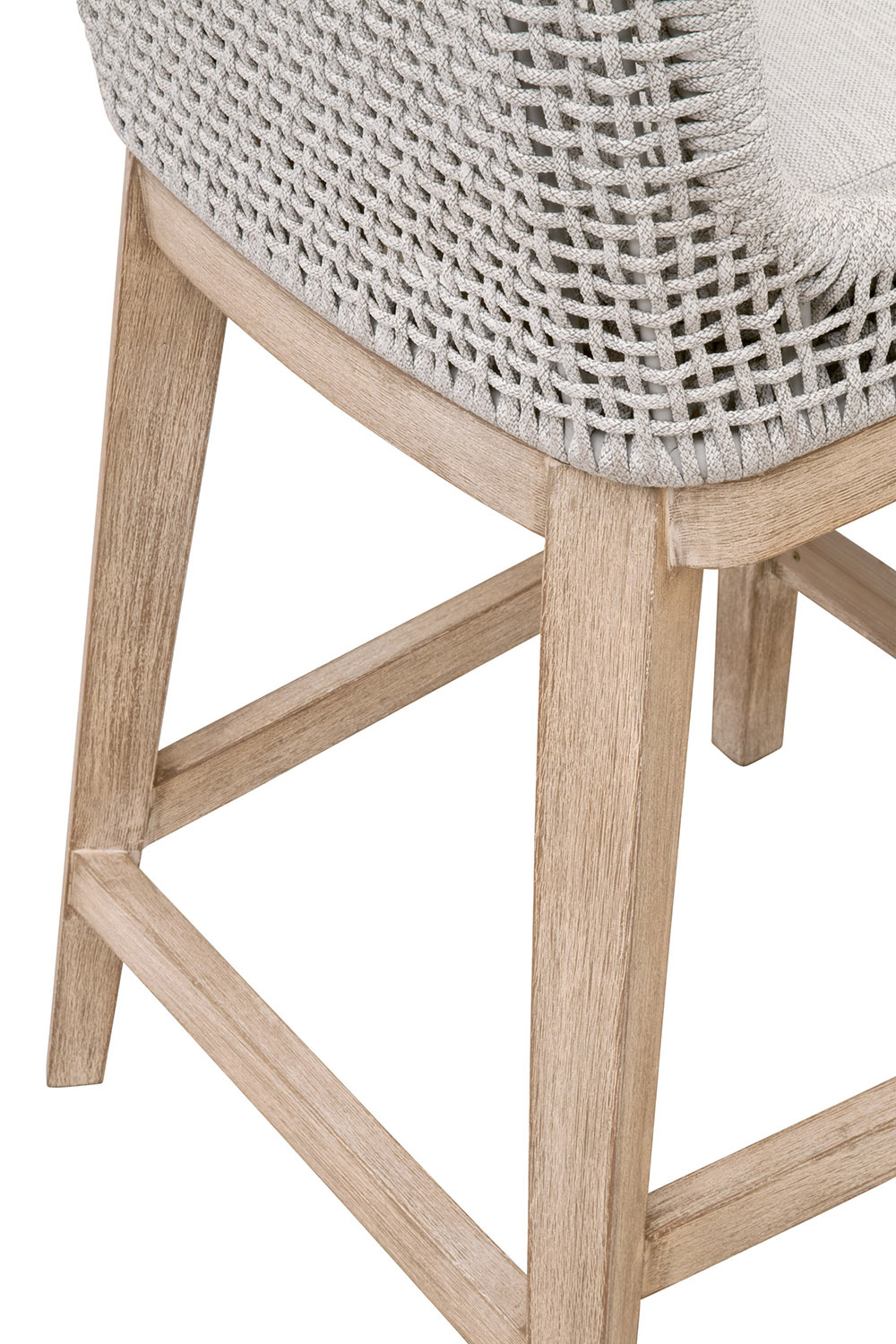 Essentials Woven Mesh Counter Stool - White Speckle Natural Gray