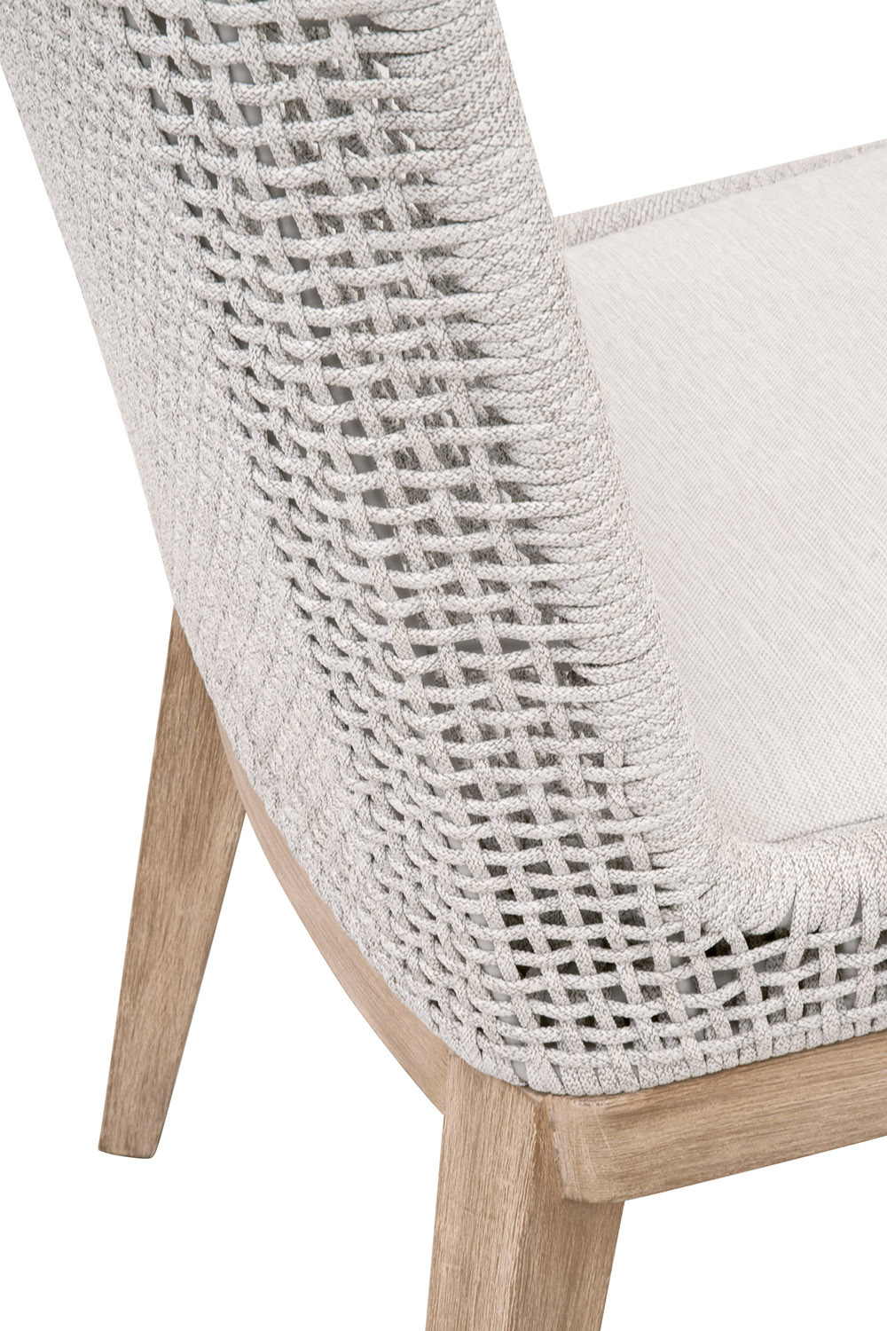 Essentials Woven Mesh Dining Chair, Set of 2 - White Speckle Natural Gray