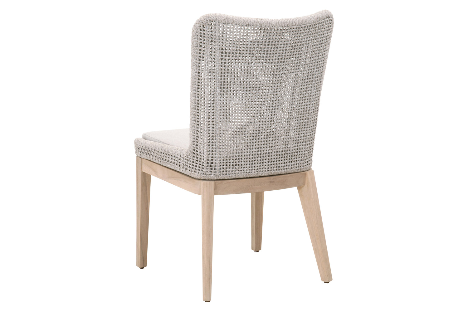 Essentials Woven Mesh Outdoor Dining Chair, Set of 2 - Taupe Flat Rope