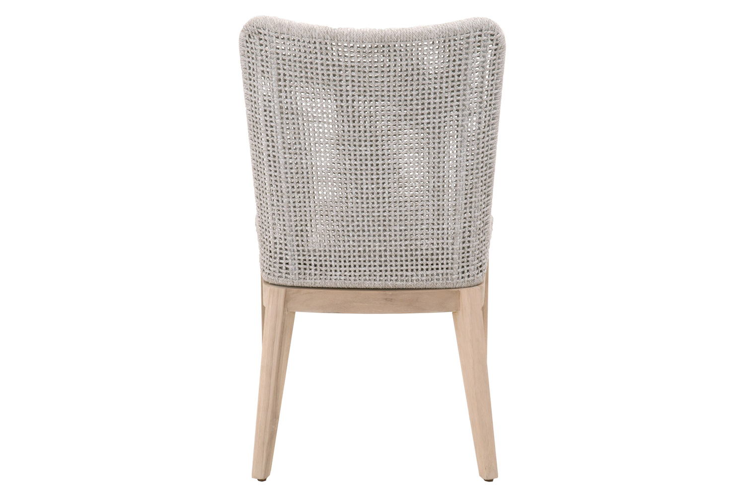 Essentials Woven Mesh Outdoor Dining Chair, Set of 2 - Taupe Flat Rope