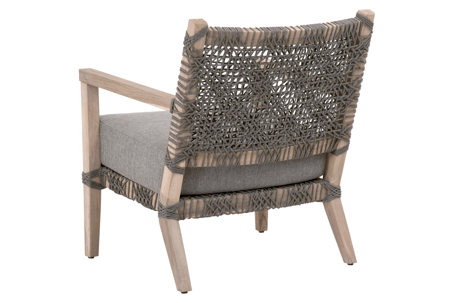 Essentials - Woven Costa Outdoor Club Chair in Dove Flat Rope