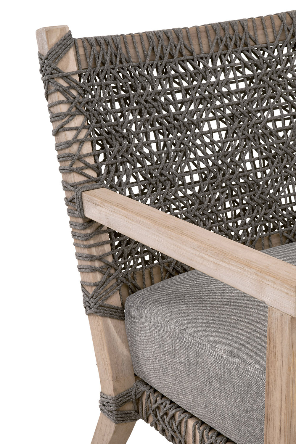 Essentials - Woven Costa Outdoor Club Chair in Dove Flat Rope