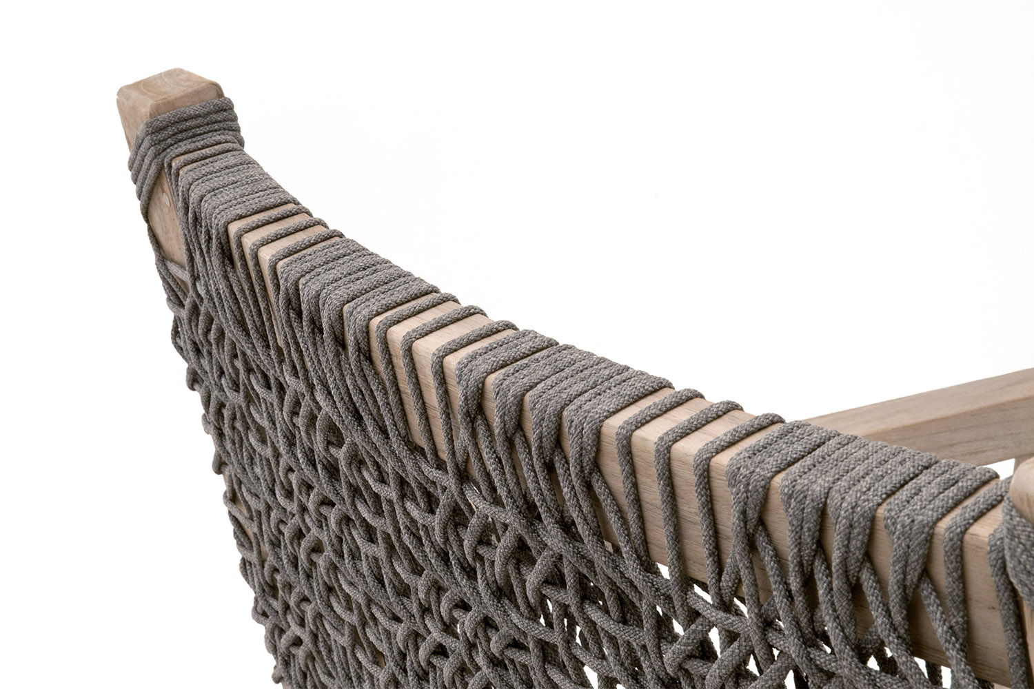 Essentials - Woven Costa Outdoor Club Chair in Dove Flat Rope