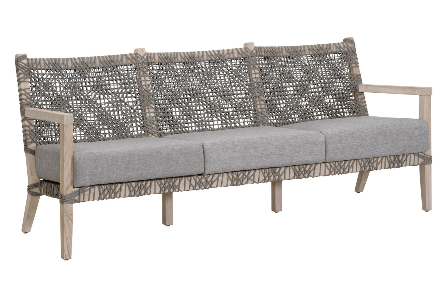 Essentials - Woven Costa Outdoor 77" Sofa in Dove Flat Rope