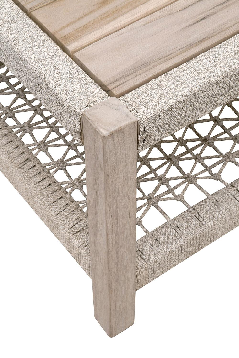 Essentials Woven Wrap Outdoor Square Coffee Table - Taupe