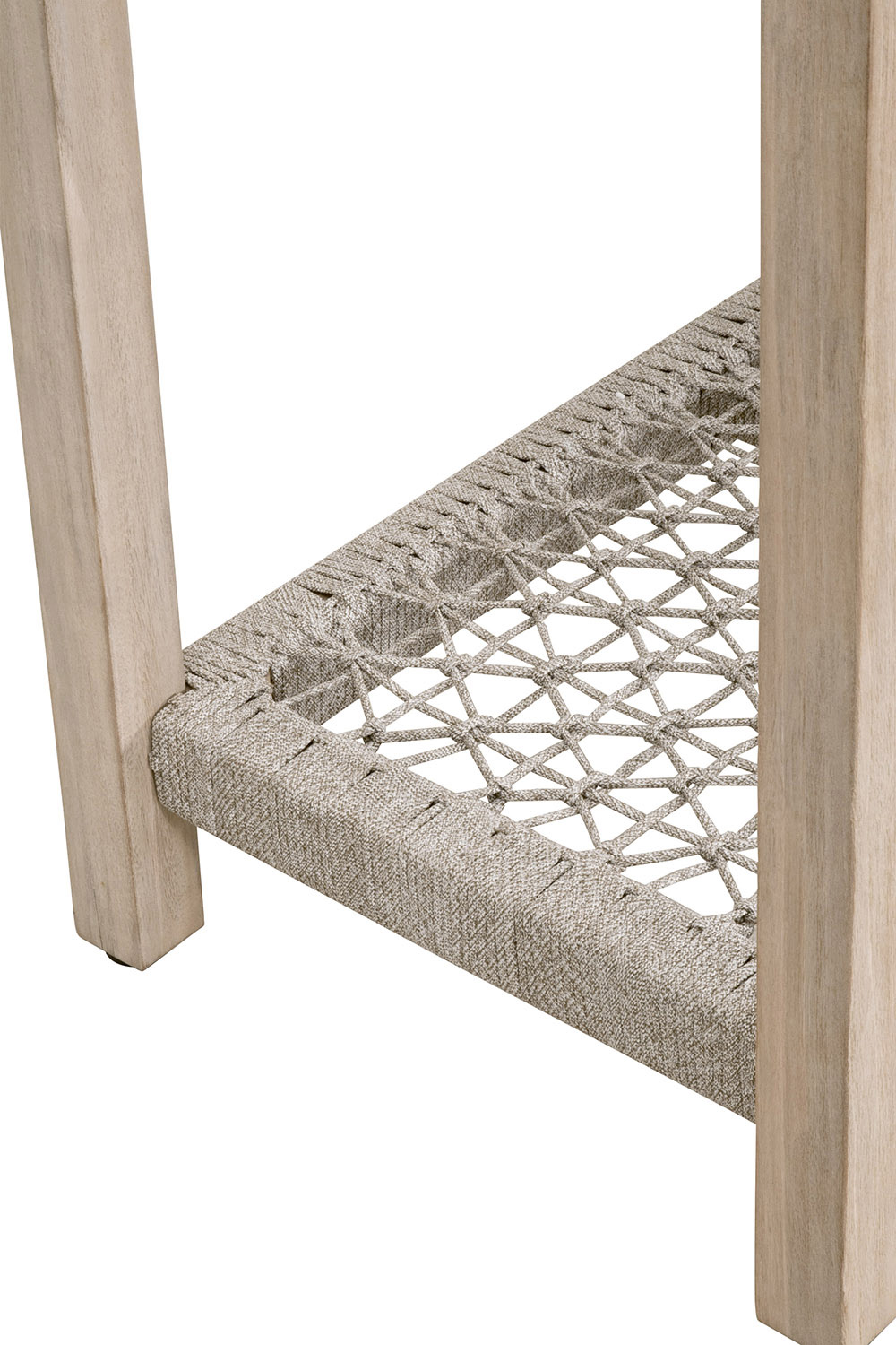 Essentials - Woven Wrap Outdoor Console Table in Taupe