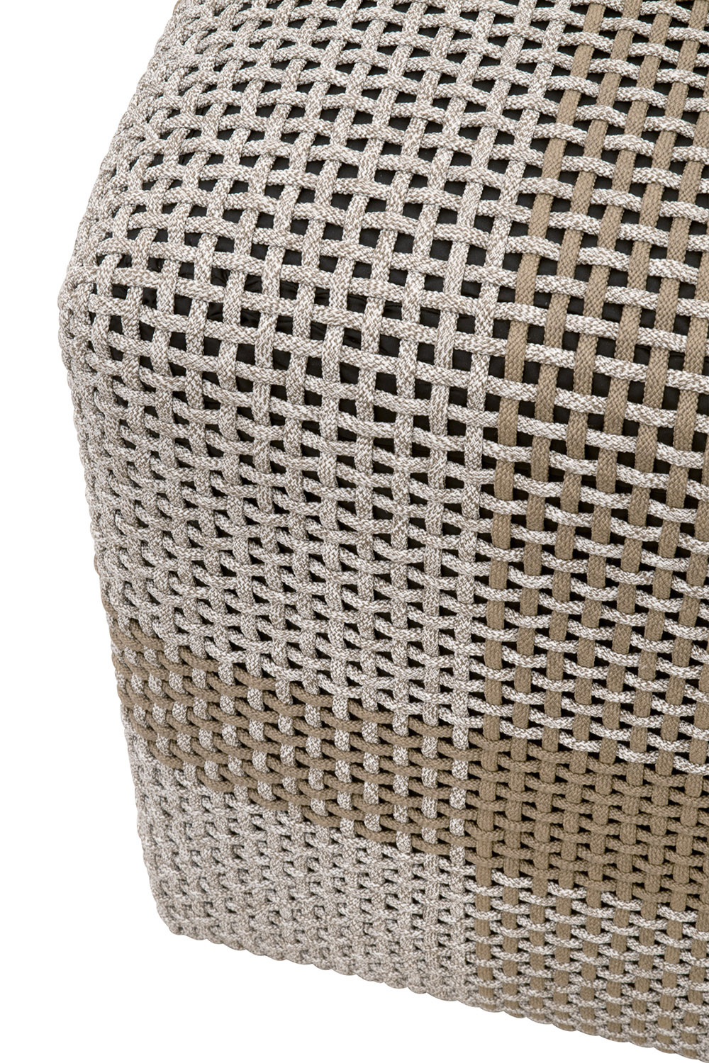 Essentials Woven Cross Accent Cube - Taupe