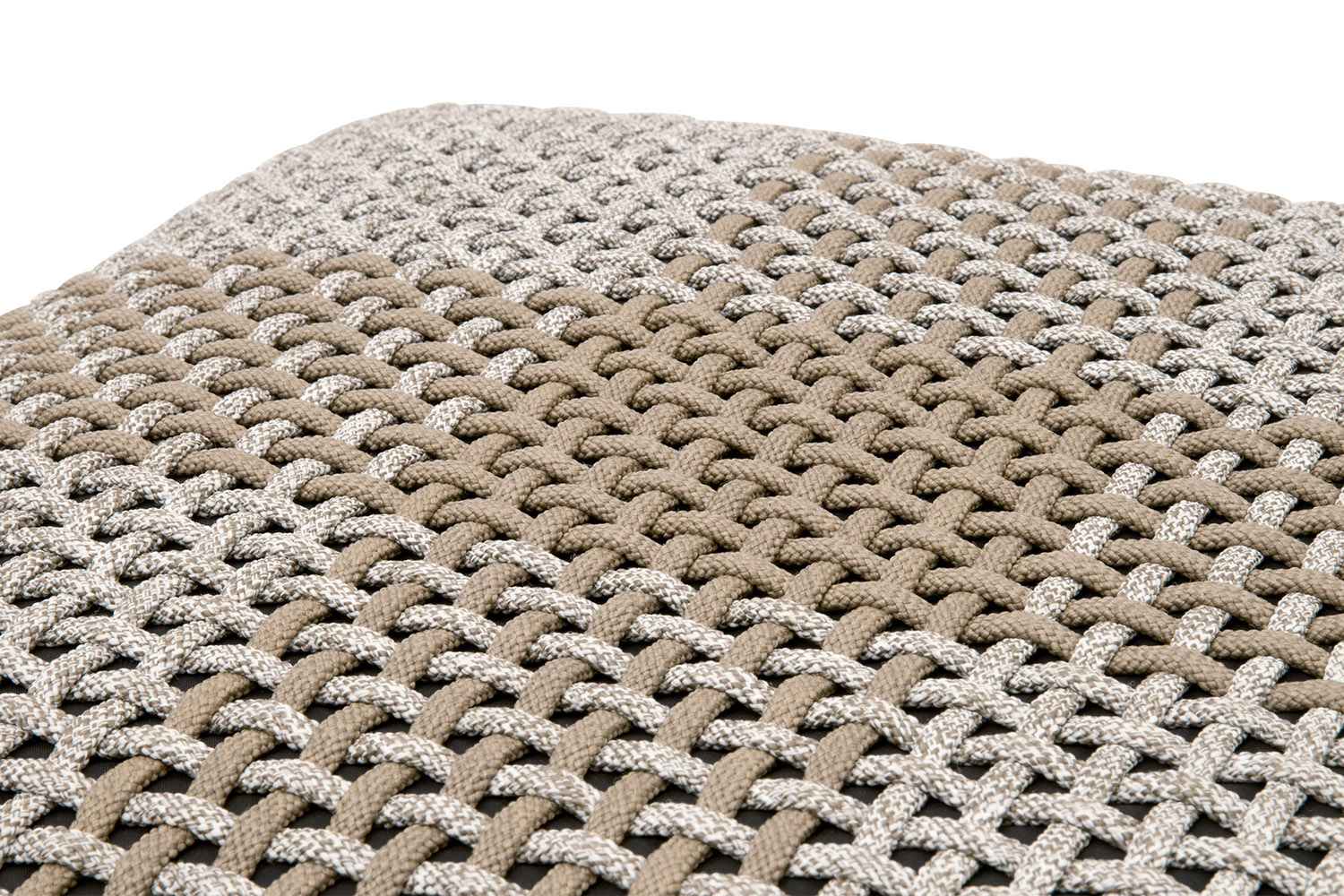 Essentials Woven Cross Accent Cube - Taupe