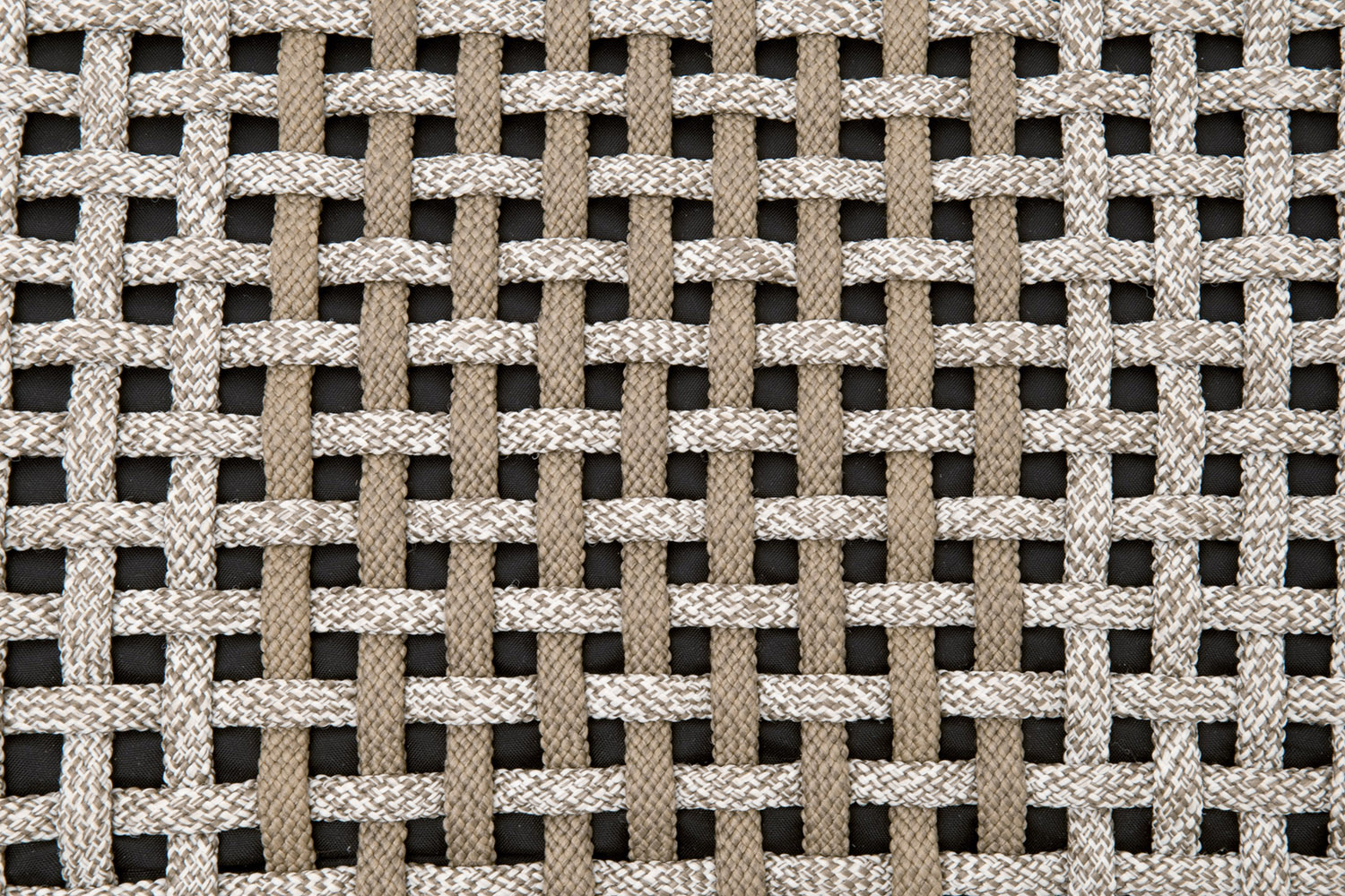 Essentials Woven Cross Accent Cube - Taupe