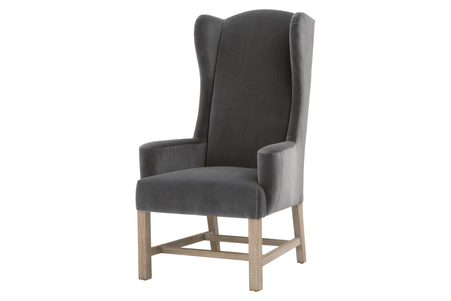 Essentials - Bennett Arm Chair in Dark Dove Velvet