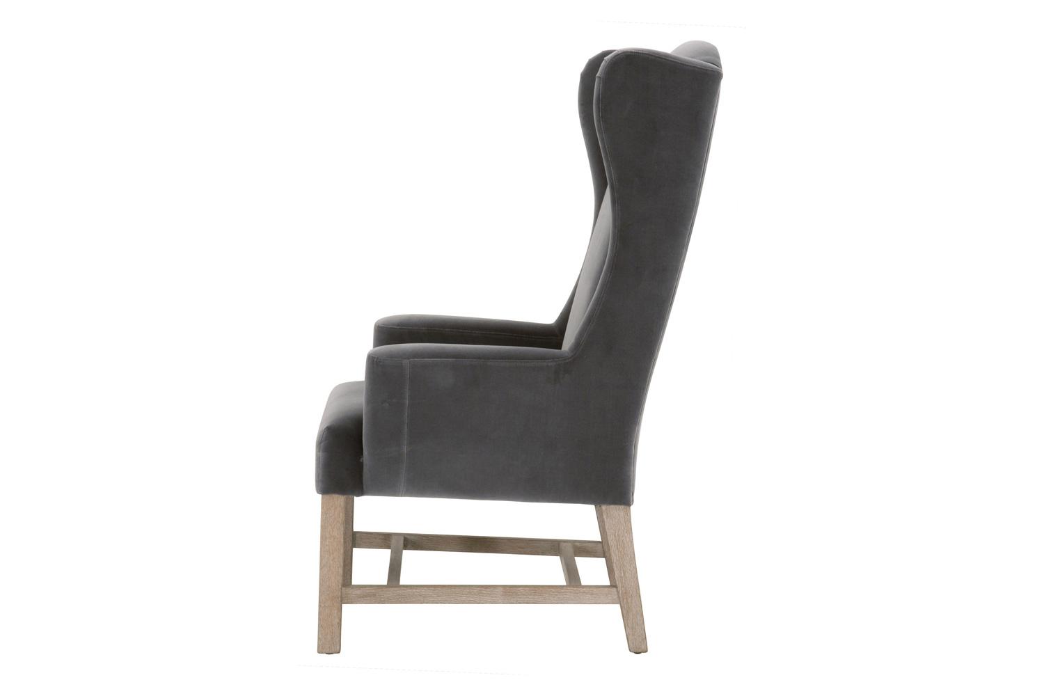 Essentials - Bennett Arm Chair in Dark Dove Velvet