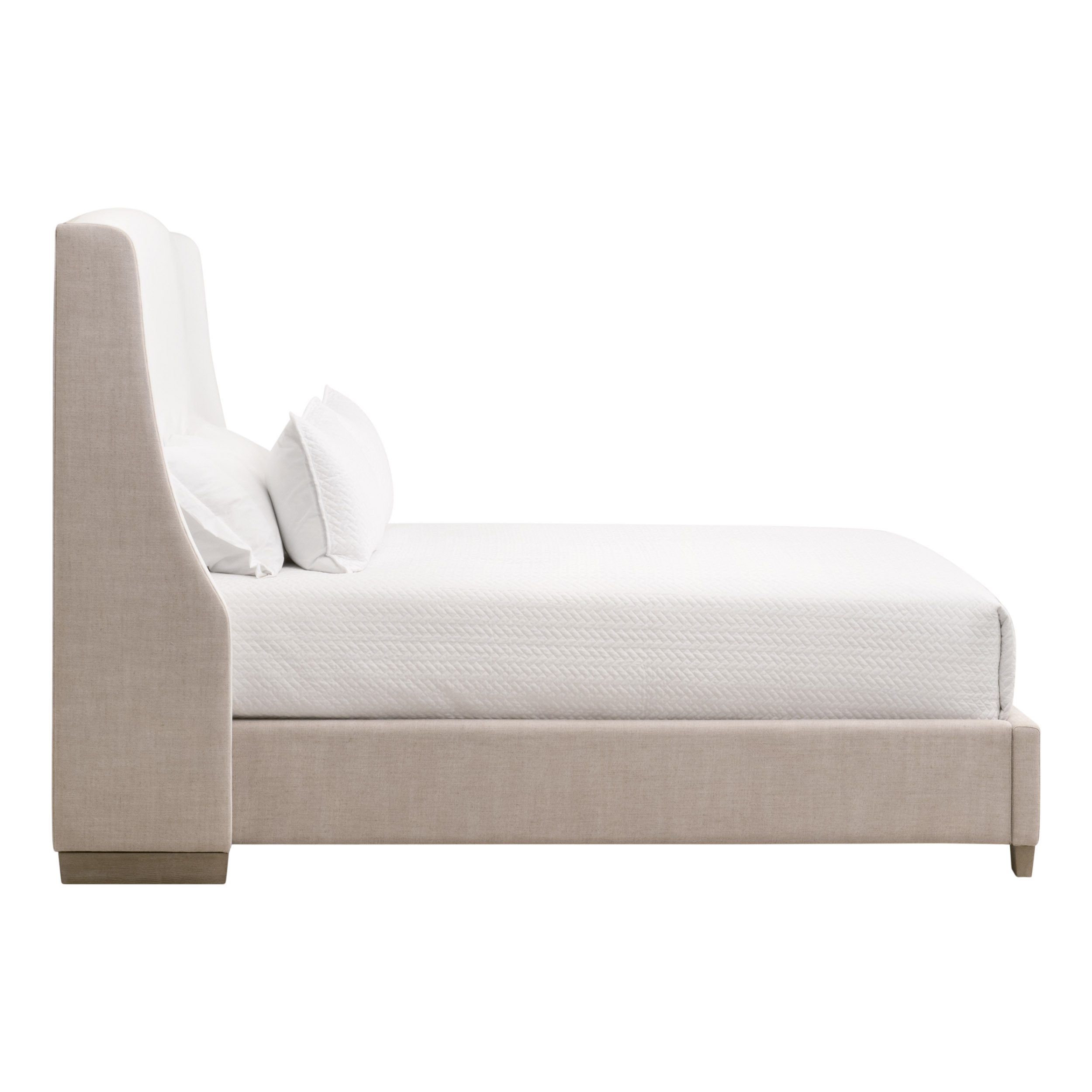 Essentials - Sloan Queen Bed in LiveSmart Peyton-Pearl, Bisque, Natural Gray Oak