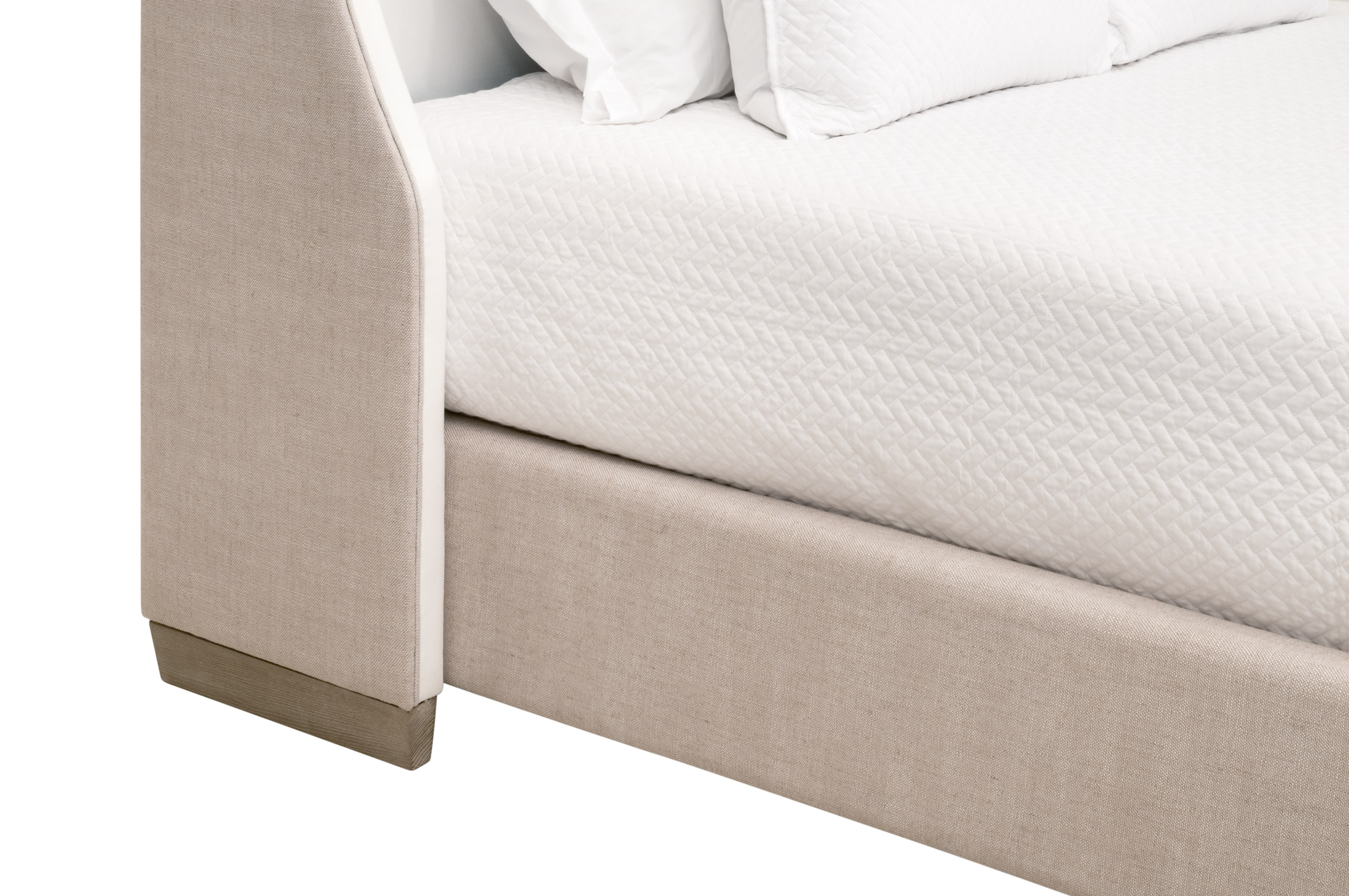 Essentials - Sloan Queen Bed in LiveSmart Peyton-Pearl, Bisque, Natural Gray Oak