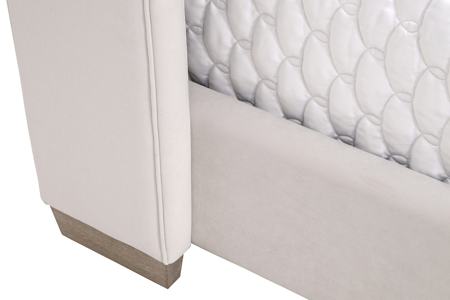 Essentials Chandler Queen Bed - Cream Velvet