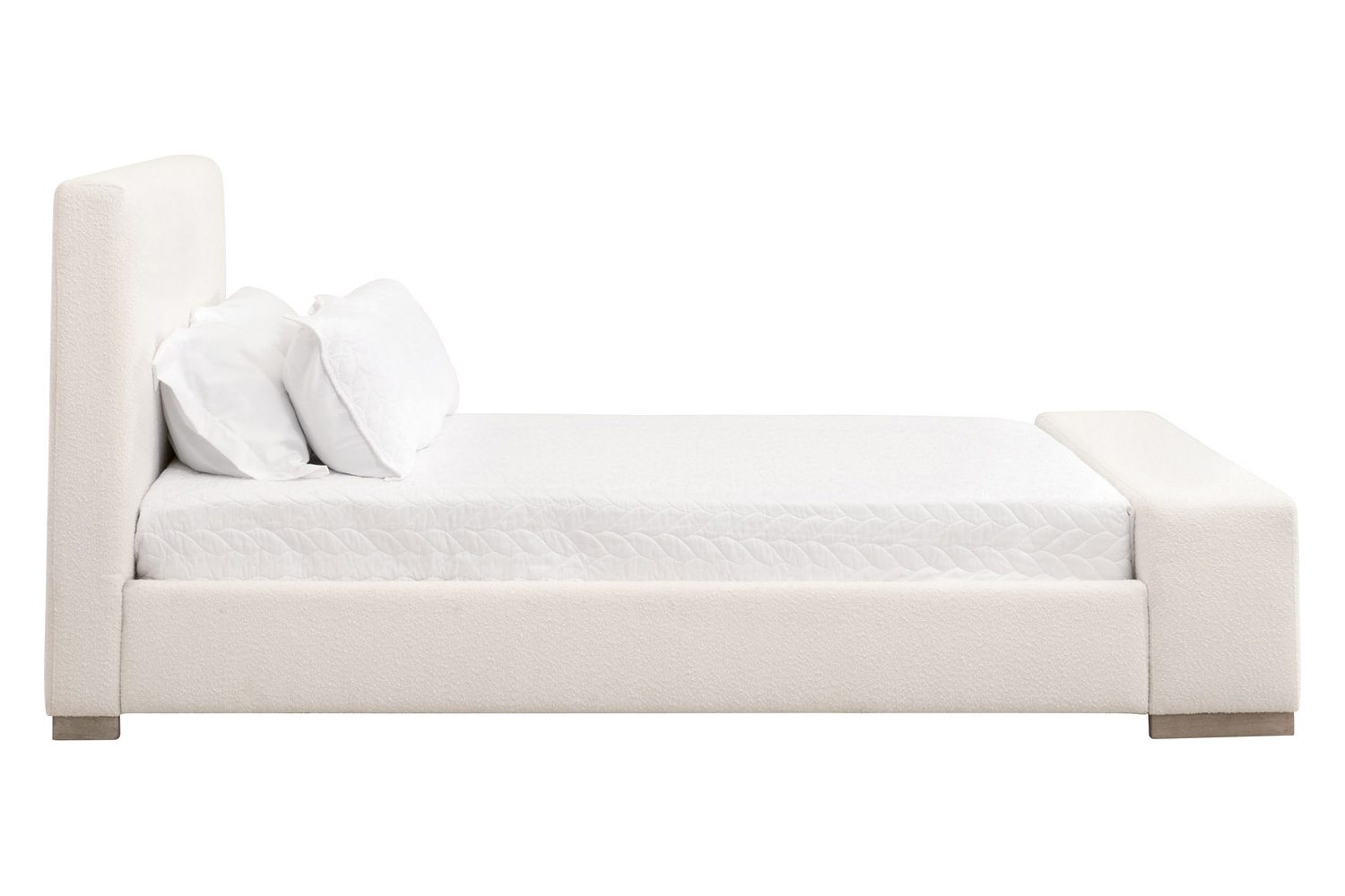 Essentials Warren Cal King Bed - Performance Boucle Snow Natural Gray