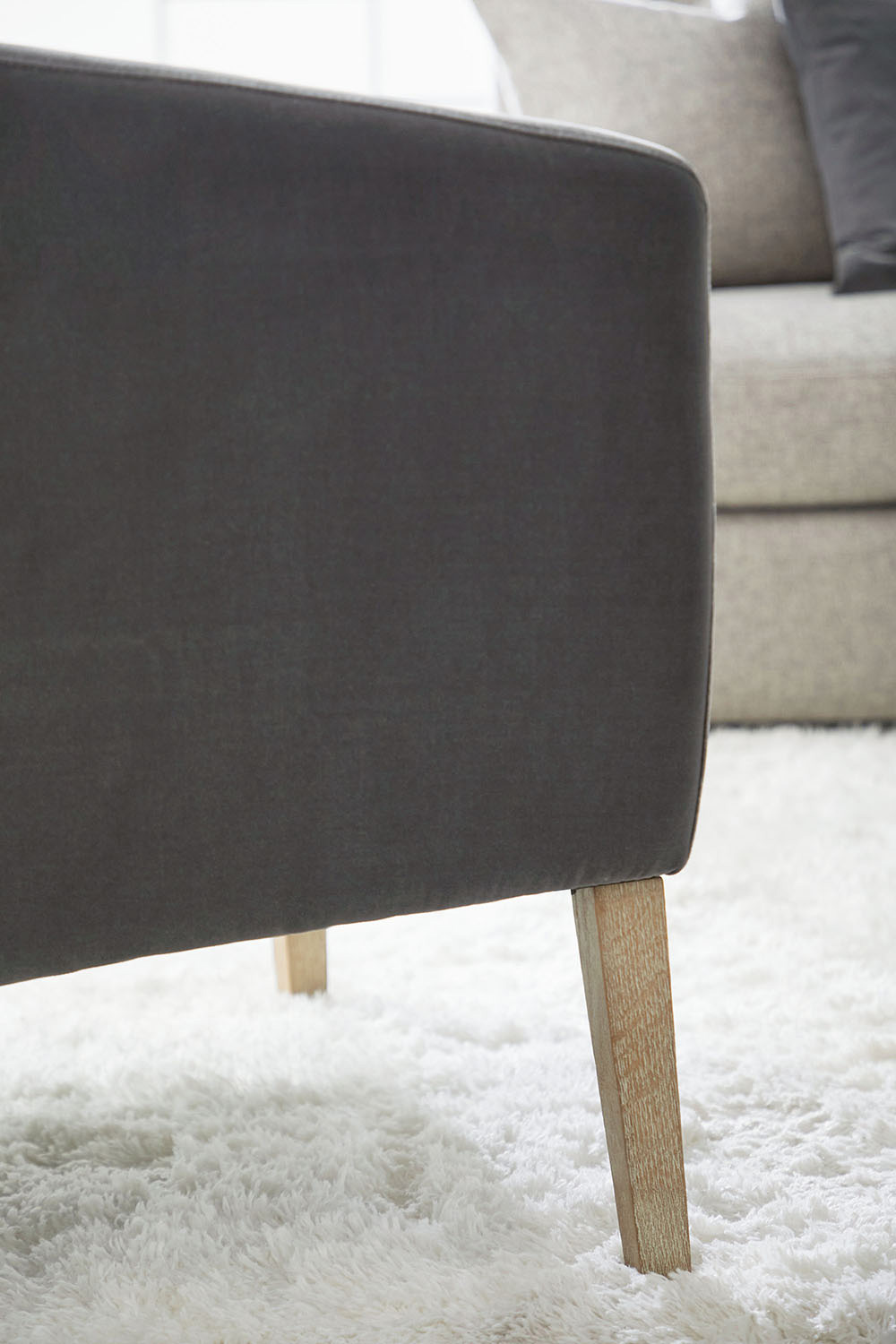 Essentials Gordon Club Chair - Dark Dove Velvet