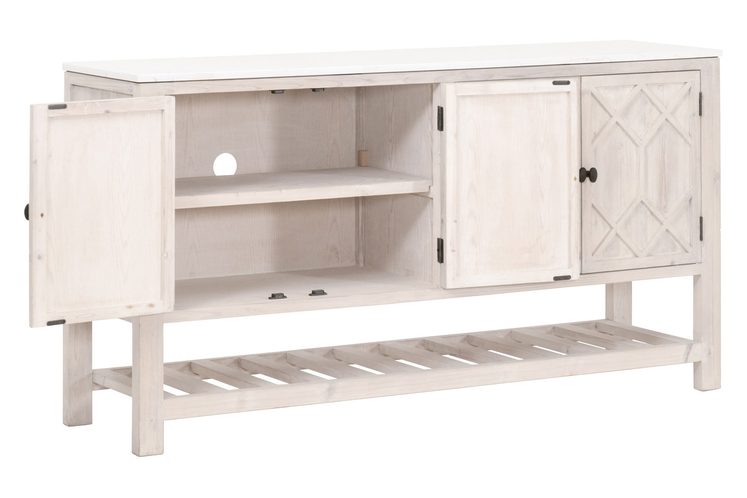 Essentials - Bella Antique Willow Media Sideboard