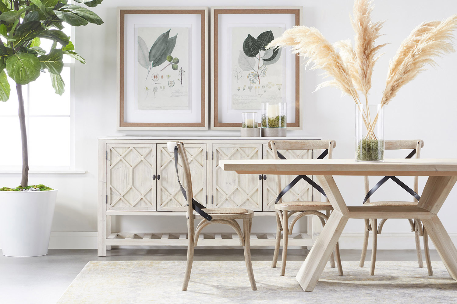 Essentials - Bella Antique Willow Media Sideboard