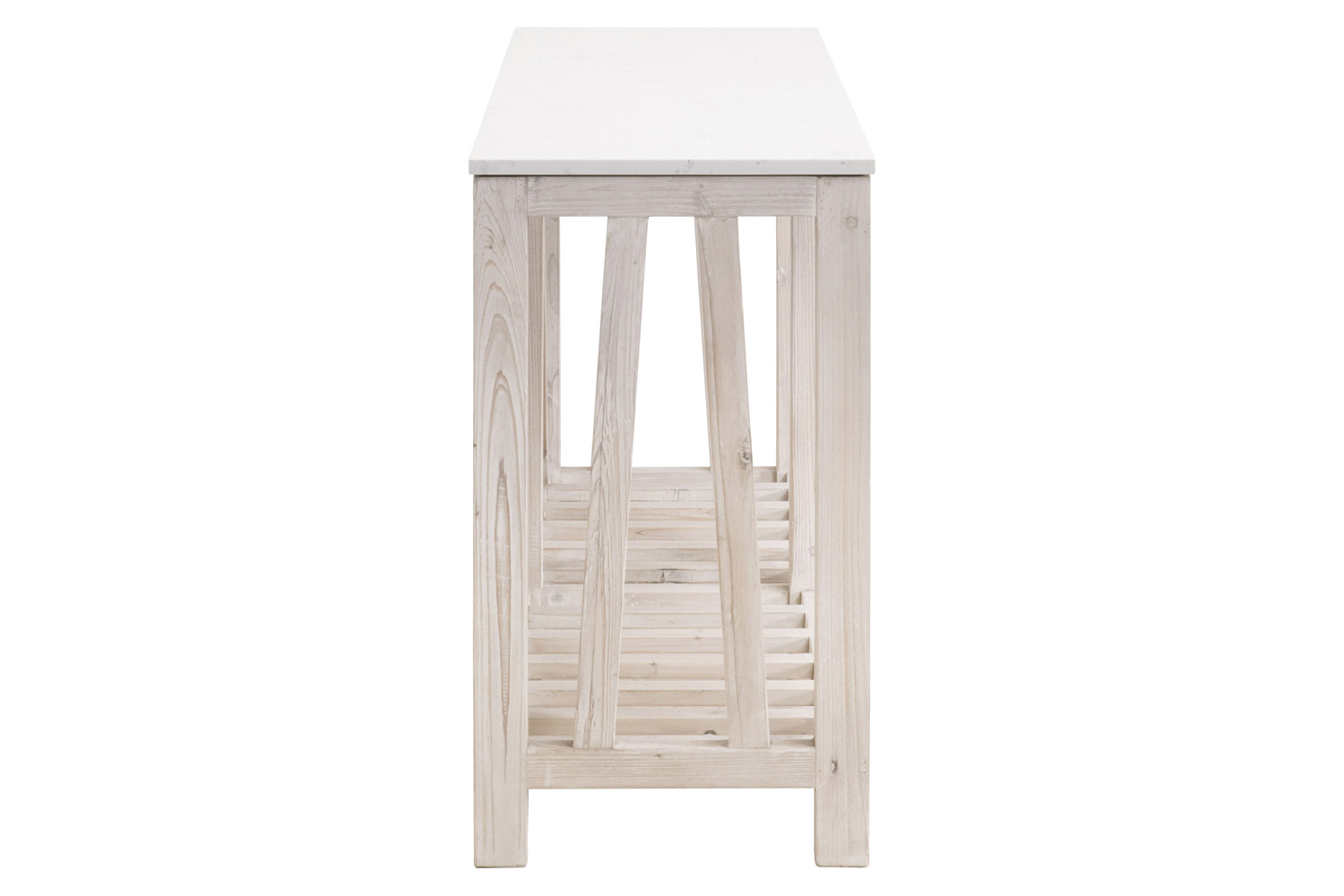 Essentials - Bella Antique Spruce Console Table in White Wash Pine