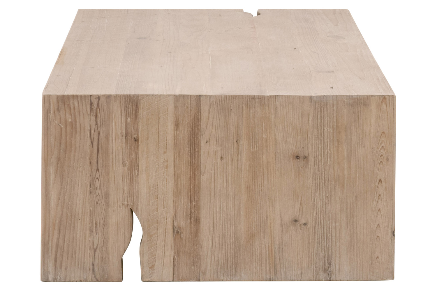 Essentials - Bella Antique Reed Coffee Table in Smoke Gray Pine